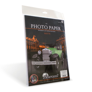 ФОТОБУМАГА, МАТОВАЯ САМОКЛЕЮЩАЯСЯ, A4, 128Г/М2, 20 Л. REVCOL
