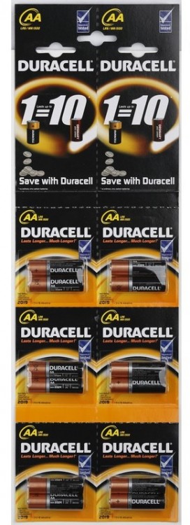 Элемент питания Duracell LR06 BL12 отрывной