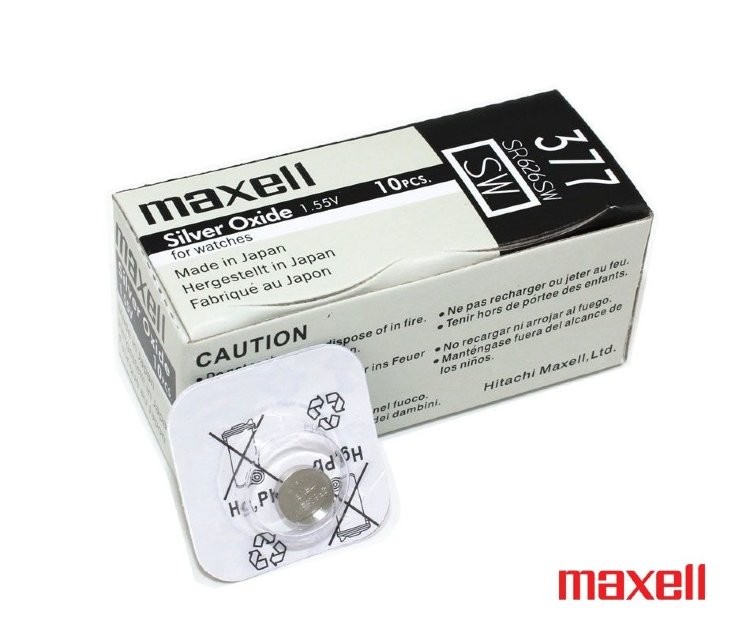 Элемент питания (батарейка) "Maxell", тип G4 / 377 / SR626